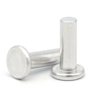 Aluminium Rivets Solid Flat Head Alu Rivet Fasteners M1.5 M2 M2.5 M3 M4 M5 M6 M8 - Image 1 of 4