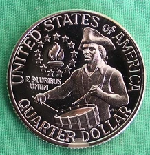1976 40% Silver Proof Washington Quarter 25c Coin Twenty-Five Cents Drummer Boy