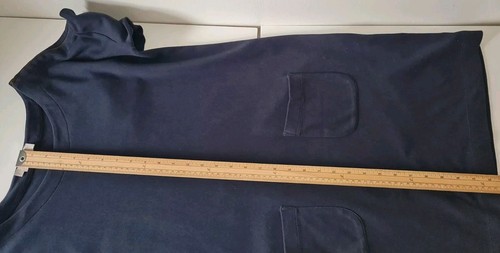 Hobbs Size 12 Blue Zipped Shoulder JUMPER Sweat Dress Womens - Picture 6 of 12