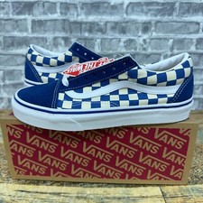 Vans Old Skool Checkerboard True Blue White VN0A38G1P0U Mens Size 5 / Womens 6.5
