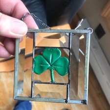 Three Leaf Clover in Stained Glass