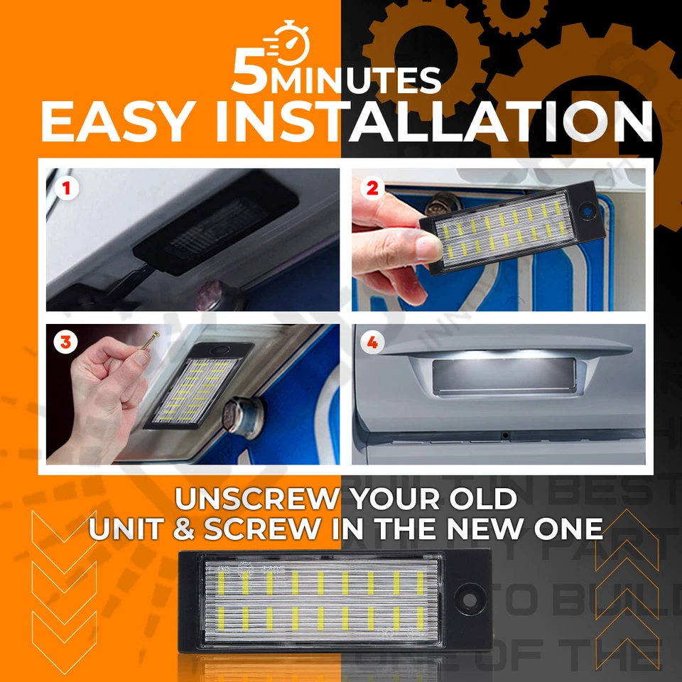 2x 18 UNIDADES DE LUZ DE MATRÍCULA LED para Hyundai Tucson 2015+ Kia XCeed Niro Reino Unido Foto 4 de 4