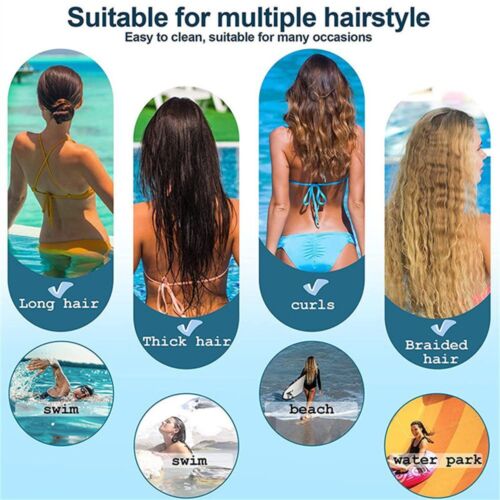 Große Badekappe für Dreadlocks & Zöpfe Schwimmkappe Duschkappe neues Design US - Bild 9 von 12