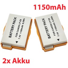 2x Li-Ion Akku / Batterie kompatibel mit Canon EOS Rebel T2i, T3i, T4i, T5i