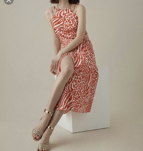 karen millen leopard print midi dress