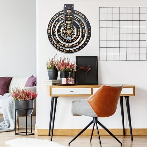 Contemporary Wooden 3D Calendar Wall Decor - for Home Office & Living Room - Picture 4 of 8