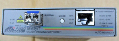 Allied Telesyn Gigabit Bridging Converter AT-GS2002/SP Auto MDI/MDI-X A8100SO