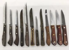 Kitchen Knife Lot, (Total 12), All Different Brands, Preowned Condition (C-5)