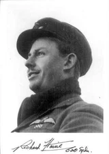 STTF36 RAF WWII WW2 Battle of Britain Fighter Ace HAINE DFC hand signed photo