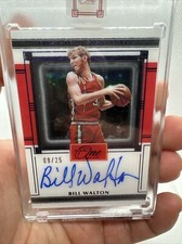 2020-21 Panini One and One Bill Walton First-Team Signatures Auto #09/25 ENCASED