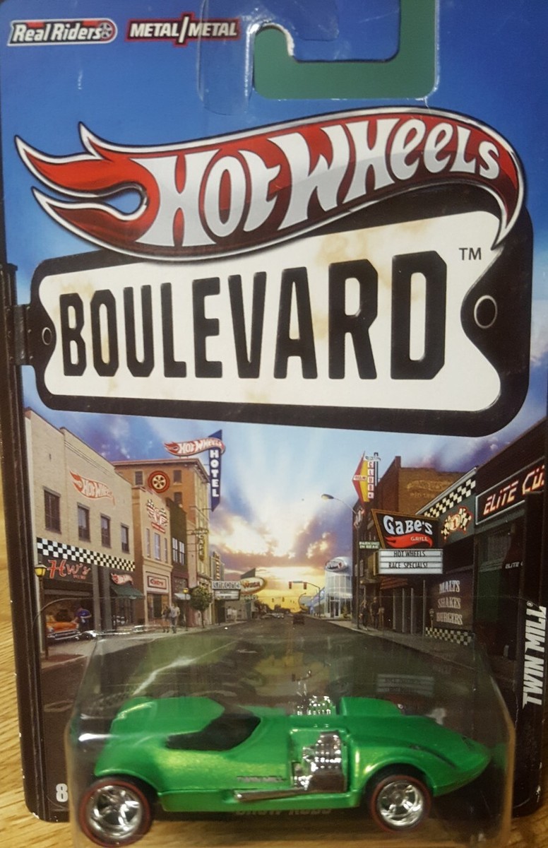 Hot Wheels Boulevard Show Rods Twin Mill Green 1:64 Real Riders