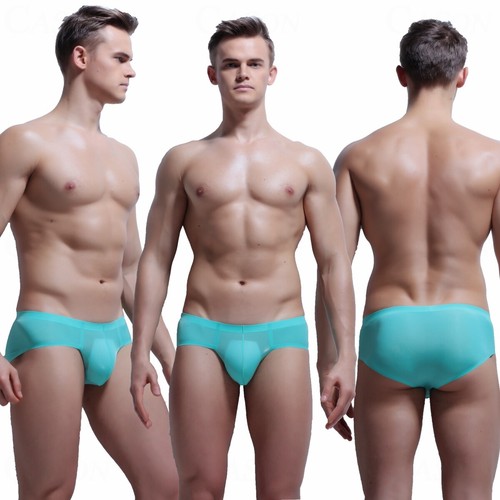 Men's Sexy Ice Silk Seamless Briefs Low Rise Comfortable Bikini Underwear M-3XL - Picture 2 of 52