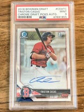 2018 Bowman Chrome Draft TRISTON CASAS #CDATC AUTO PSA 9 MINT