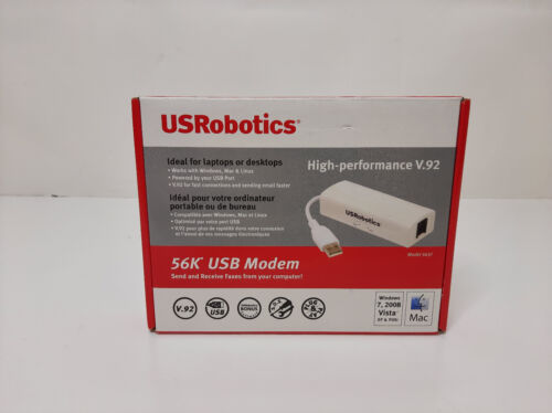 USROBOTICS - MODEM USB 56K - Haute Performance V.92 - Modèle 5637 - Photo 1 sur 3