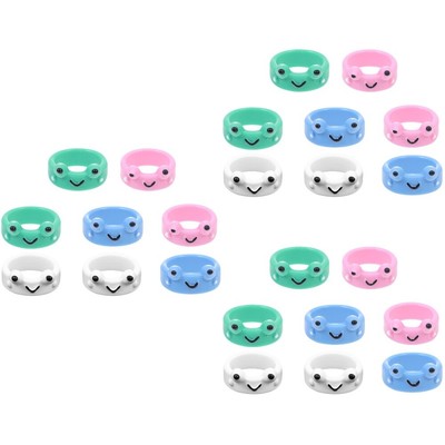  3 Pack Cartoon -Froschring Fräulein Fingerringe Für Frauen Fingernagelringe