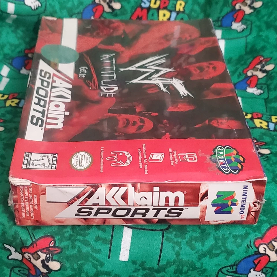 WWF Attitude Nintendo 64 N64 New Sealed Rewrap Store Display - Image 3 of 4