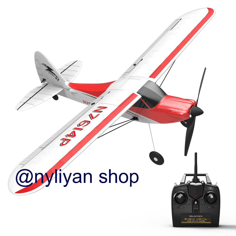 VOLANTEX 2.4GHz 4CH Red Sport Cub Fighter 500mm RC Plane 6 Axis