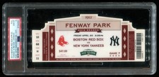2012 April 20th Red Sox Yankees PSA 10 Gem Mint 100 Year Game Ticket Fenway Pk