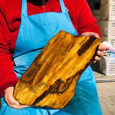 17.62LB Natural Madagascar Tiger's-Eye Raw Stone Rock Specimen Mineral Healing