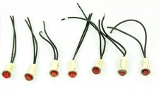 Lot of 7 Snaplite Leecraft Red Illuminated Indicator Light 125Volt 1/3Watt