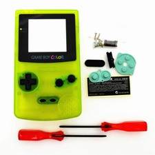 GBC Nintendo Game Boy Color Replacement Housing Shell Screen Lens Neon Yellow