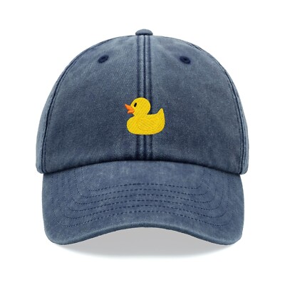 Gelbe Gummiente Baseball Cap Vintage Gewaschen Unisex Dad Hat Ente Schnabel Tier