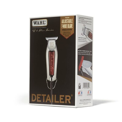 WAHL PROFESSIONAL  5 STAR DETAILER  ADJUSTABLE EXTRA WIDE T BLADE TRIMMER # 8081
