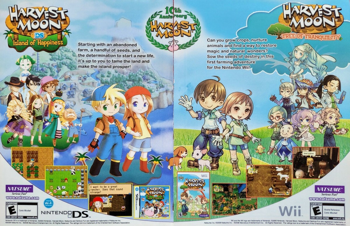 2004 HARVEST MOON Tree of Tranquility Island of Happiness Game 