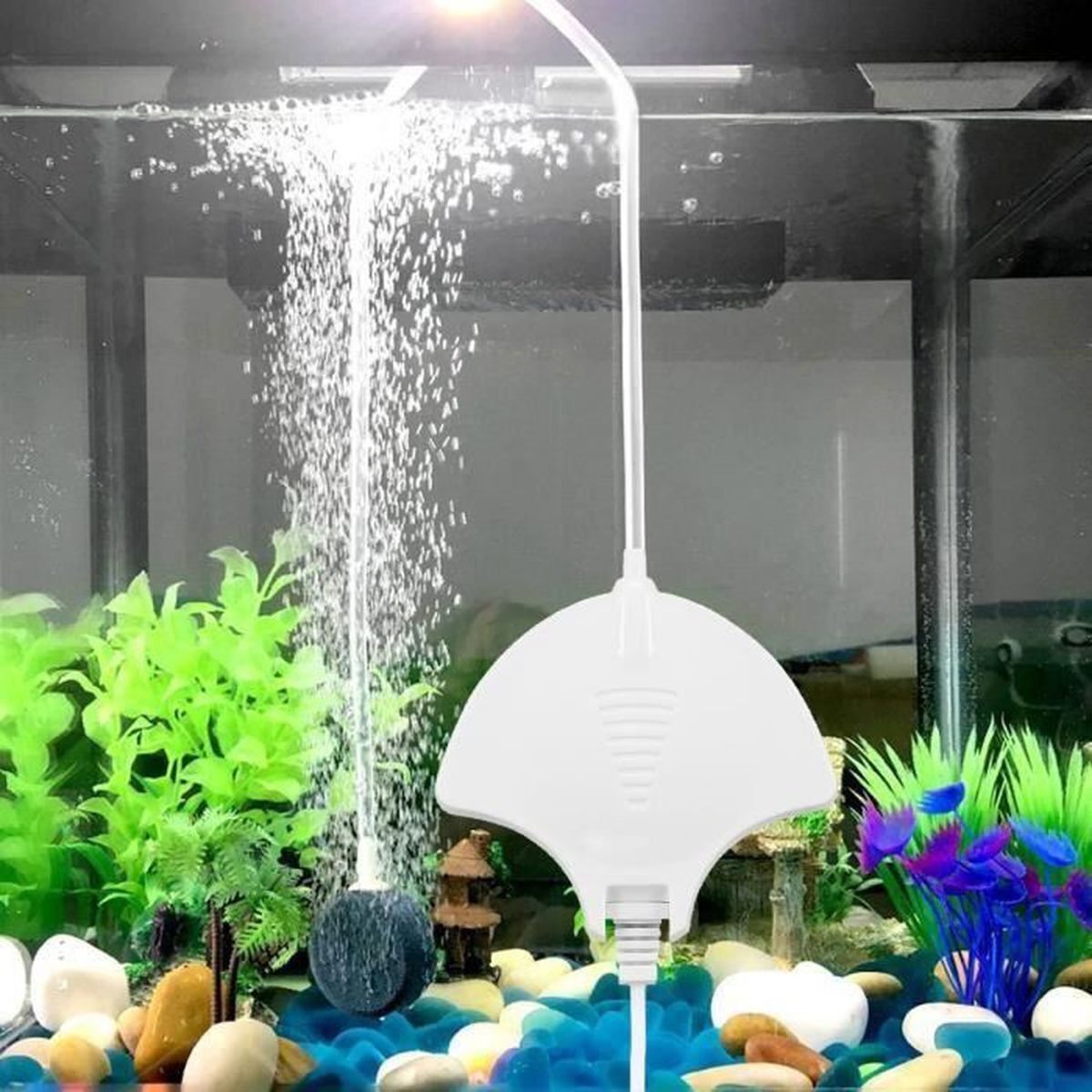 Pompe à air pour aquarium de salon de 5-60L pour créer une ambiance zen relaxante