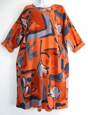 Lagenlook Ladies 95% Soft Cotton 5% Elastaine Dress Pockets One Size: Plus 16-20