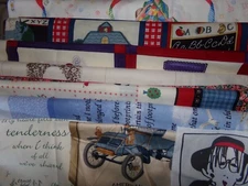 HOME Novelty BLOCKS wall hanging PANEL Cotton QUILT Fabric U-PICK see INFo