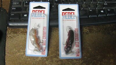 Rebel crankbait, ''wee crawfish'', 2 ct,  2 colors,  1/5 oz, free shipping