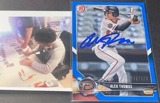 Alek Thomas Diamondbacks Auto Signed 2018 Bowman Blue Base Card /150