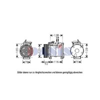 AKS Dasis Kompressor Klimaanlage Passend FüR Chrysler Voyager IV RG RS