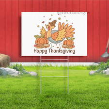 Happy Thanksgiving Yard Sign, Lawn Decor, Autumn, Fall, Home Decor, Holiday Deco
