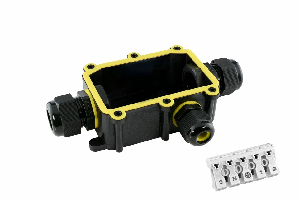 1-auf-2-Verbindungsbox 3-polig Erdkabel Ø 5-9, 9-12 mm, 24A, bis 450V, IP68 - Bild 4 von 4