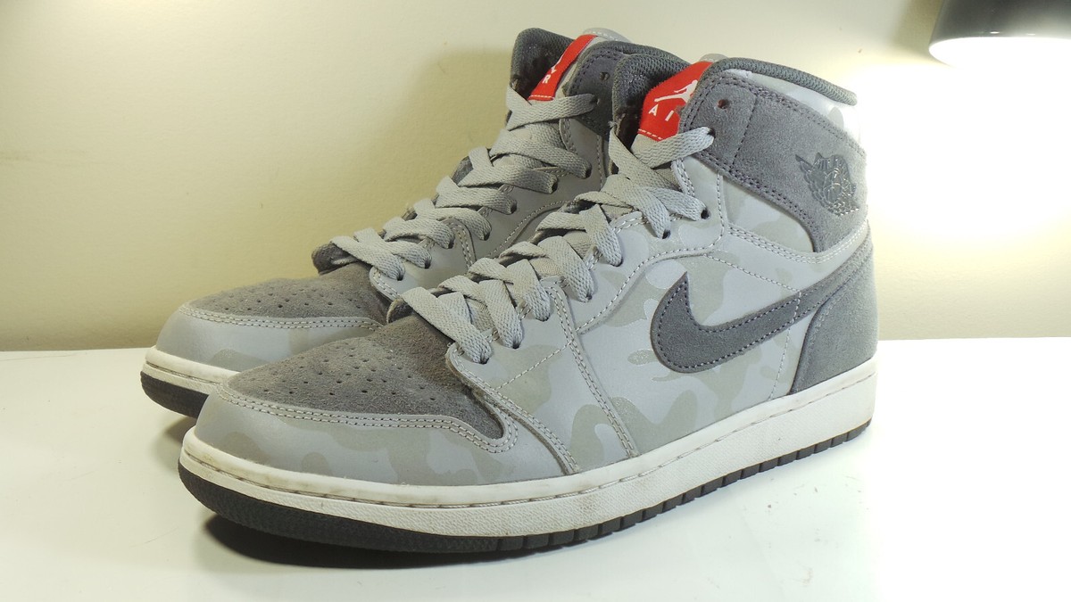 Size 8.5 - Air Jordan 1 Retro Premium High Grey Camo for sale