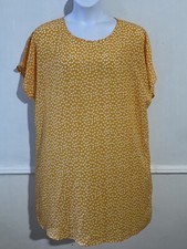 Shein Orange Floral Flounce Smock Dress ~ Plus Size 4xl j414