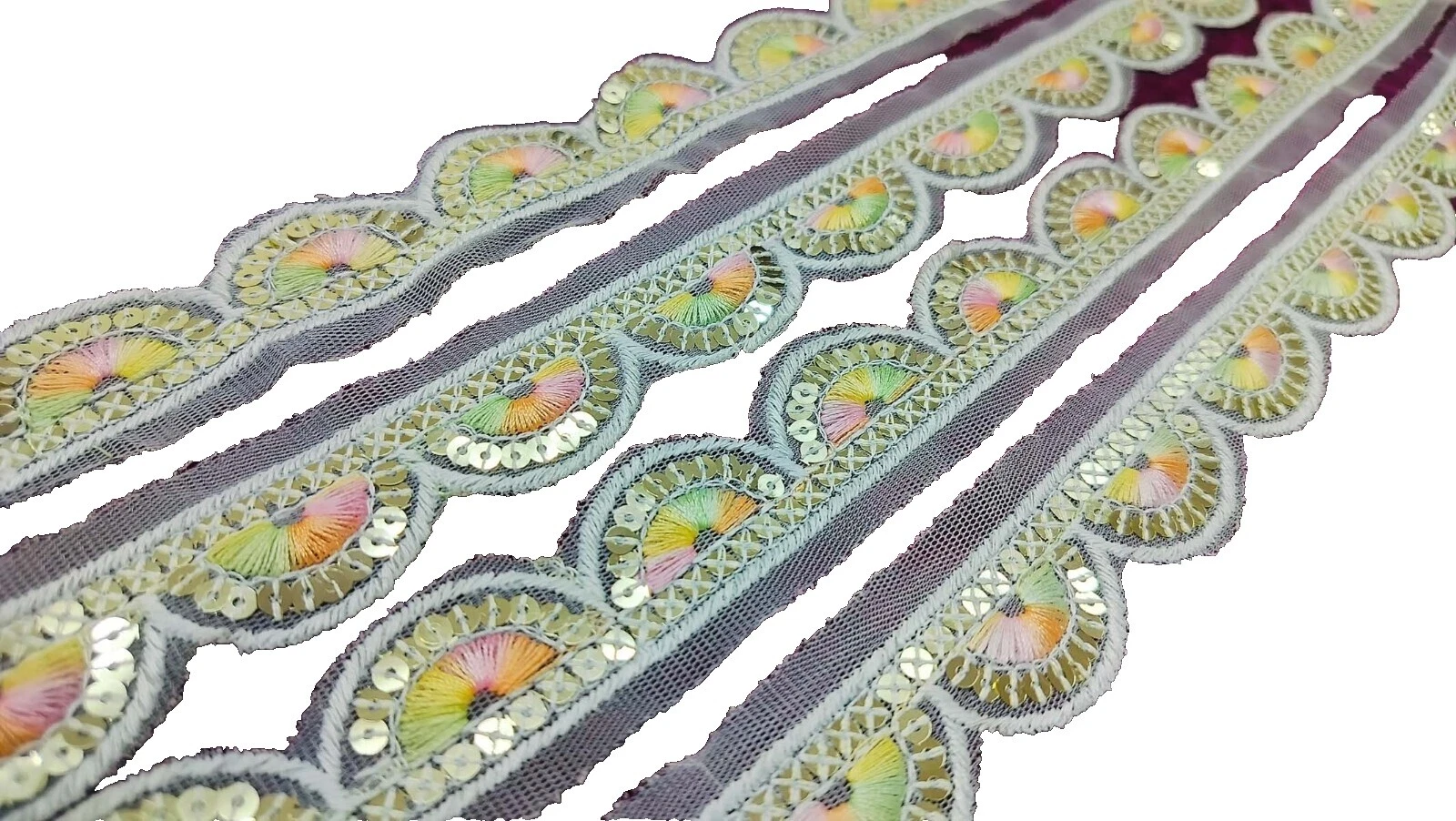 Lot Embroidered Sewing Trims