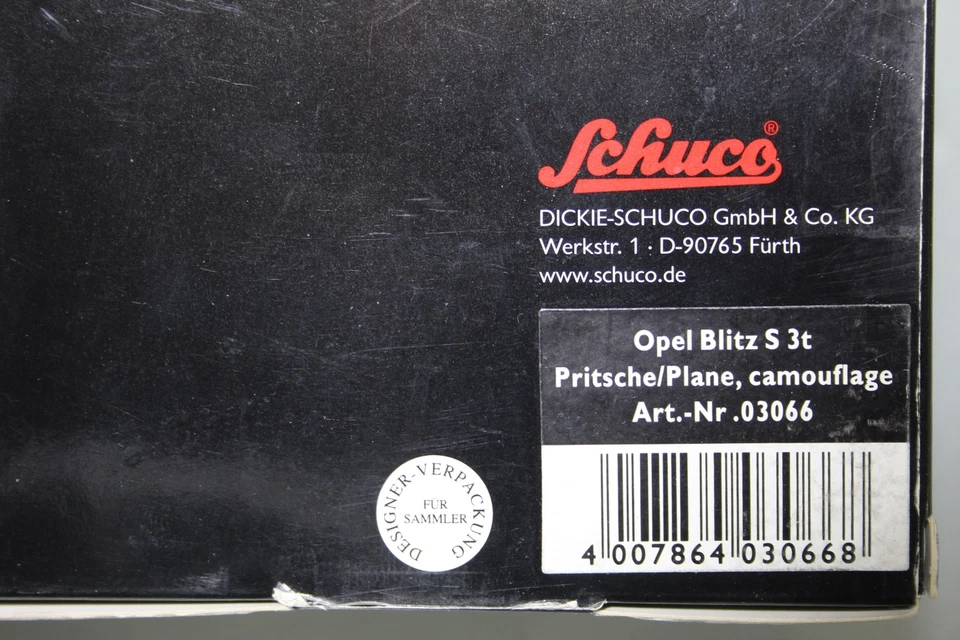 SCHUCO OPEL BLITZ S 3t MILITARY 1/43 03066 - Bild 2 von 3