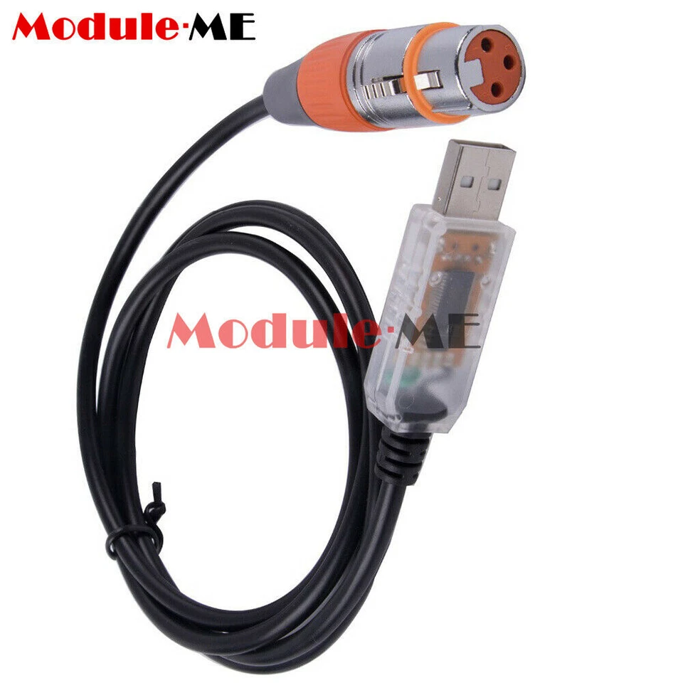 USB to DMX Interface Adapter Cable Stage Light PC DMX512 Controller Dimmer DMX - Image 2 of 4