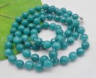 Natural 10mm Faceted Dark Blue Aquamarine Round Gemstone Beads Necklace 16-36'