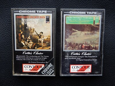 FAVOURITE OVERTURES & MORE OVERTURES -  2 x CRITICS CHOICE CASSETTE TAPE ALBUMS
