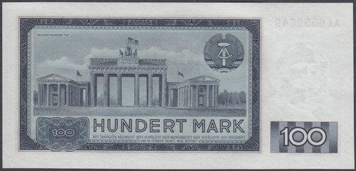 Germany - DDR 5 - 100 Mark 1964 UNC - Picture 3 of 10