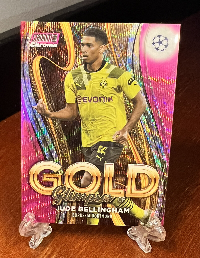 Jude Bellingham #/150 Pink Wave 2023 Stadium Club Chrome Glimpses