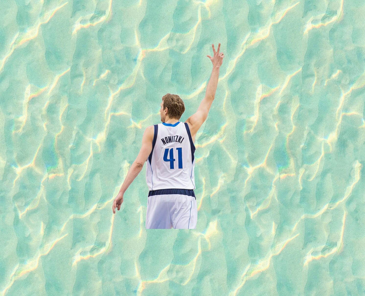 Dirk Nowitzki waterproof vinyl sticker in multiple sizes