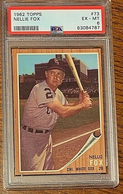 1962 Topps Baseball #73 Nellie Fox PSA 6