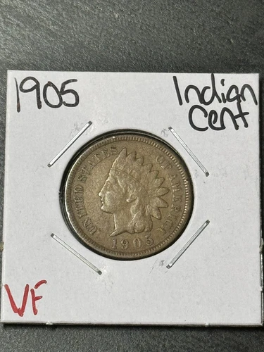 1905 Indian Head Cent Penny Nice VF Very Fine Better Date Coin (Raw13935)