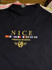 Niche Flag Shirt Adult Mens Extra Large Black Short Sleeve Embroidered Graphic