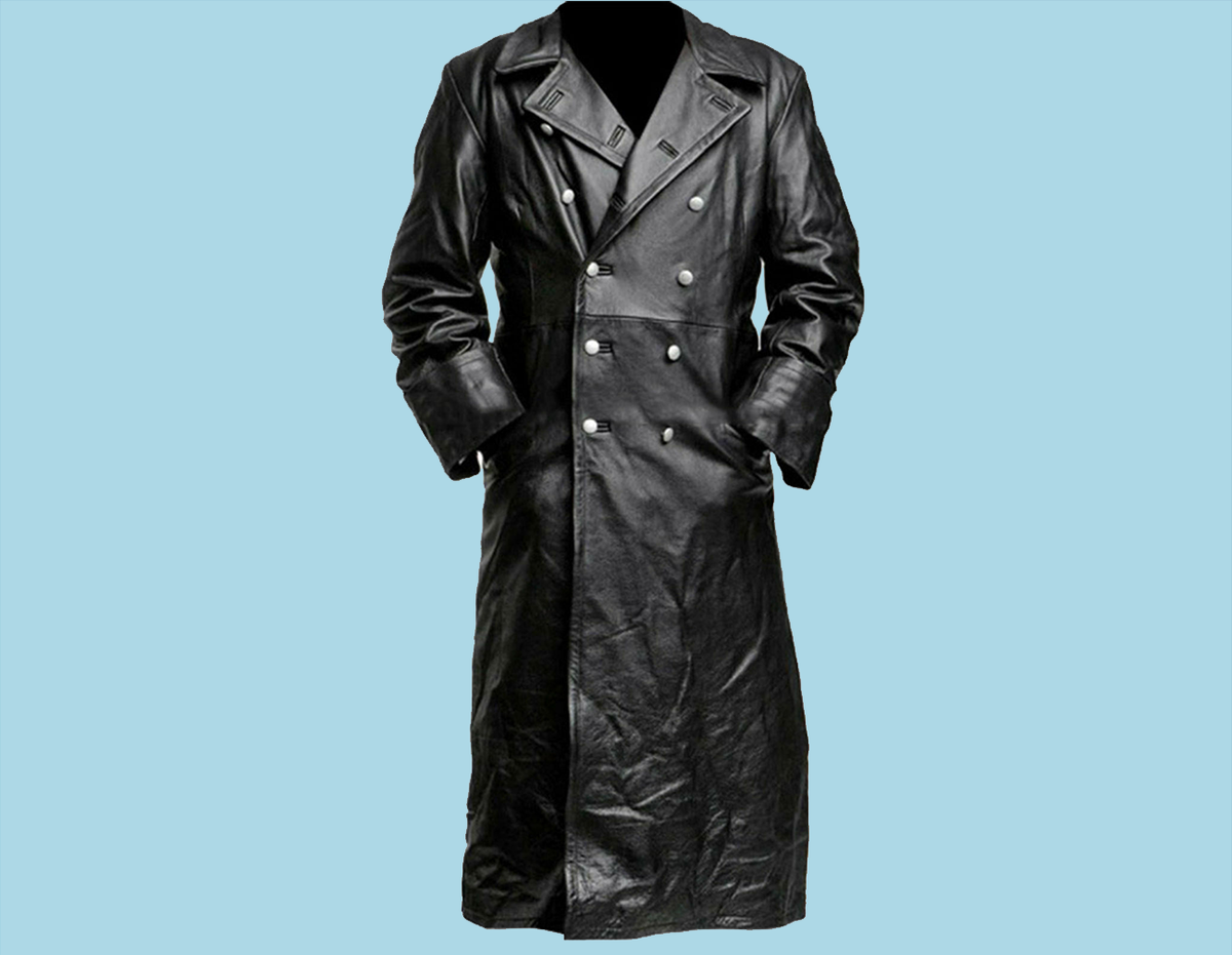 Men's Leather Trench Coat, Black Leather Coat, Men's Leather Men's Leather Trench Coat, Black Leather Coat, Men's Leather